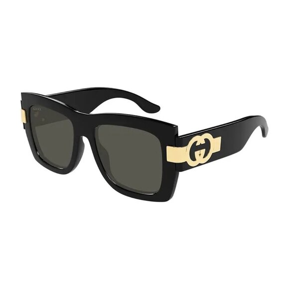 NEW GUCCI SUNGLASSES GG1688S 001 BLACK WOMEN SQUARE EYEWEAR